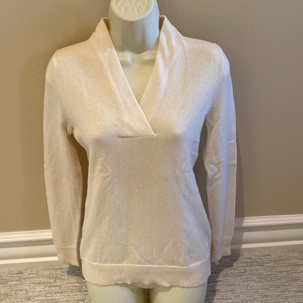 Banana republic cashmere blend ivory sweater XS
